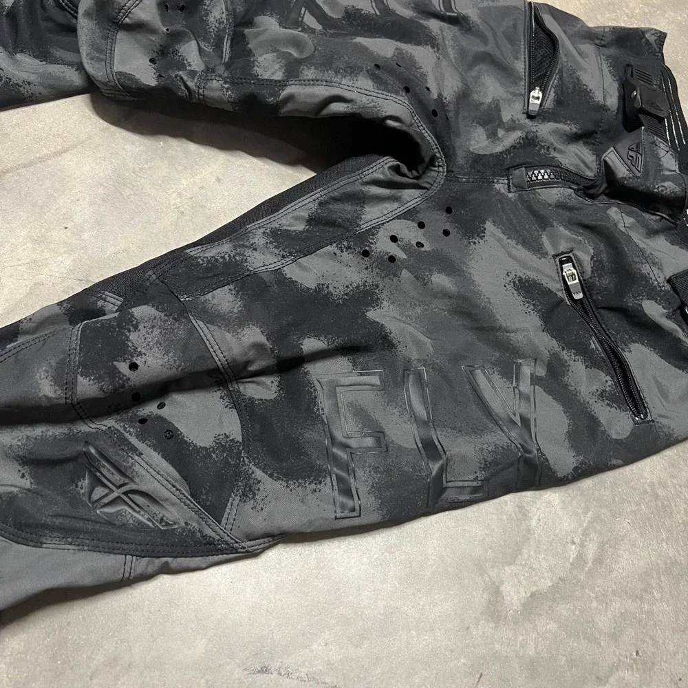Fly Racing Radium Kids Grey Black Camo Bicycle Motocross Pants Size 24